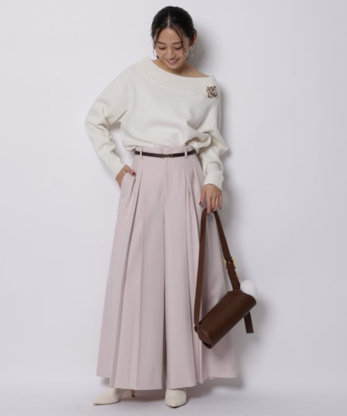 ベルト付タックワイドパンツ（その他パンツ）｜JUSGLITTY（ジャス