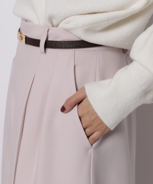 JUSGLITTY（ジャスグリッティー）の「ベルト付タックワイドパンツ（その他パンツ・レディース・ホワイト/ピンク系その他5・0/1/2）」の13枚目の写真