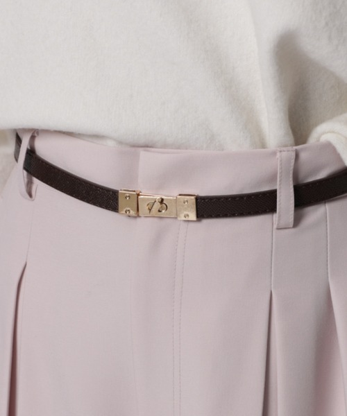 JUSGLITTY（ジャスグリッティー）の「ベルト付タックワイドパンツ（その他パンツ・レディース・ホワイト/ピンク系その他5・0/1/2）」の14枚目の写真