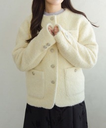 MISCH MASCH（ミッシュマッシュ）の「一部店舗限定アイテム  ボアノーカラージャケット（ノーカラージャケット）」