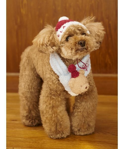 セール】【HOLIDAY】【CAT&DOG】ベビモコベアマフラー（ペットウェア
