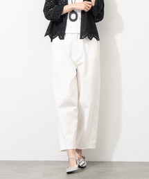 aunt lily（アントリリー）の「ライトオンスデニム カーブパンツ｜ワイドパンツ デニム 体系カバー 綿100 軽量 やわらか しなやか きれいめ（デニムパンツ）」