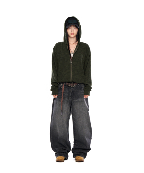 AAKAM（アーカム）の「Basic Knit Zip-Up Hoodie (Khaki)（パーカー・レディース・その他・1/2）」の7枚目の写真