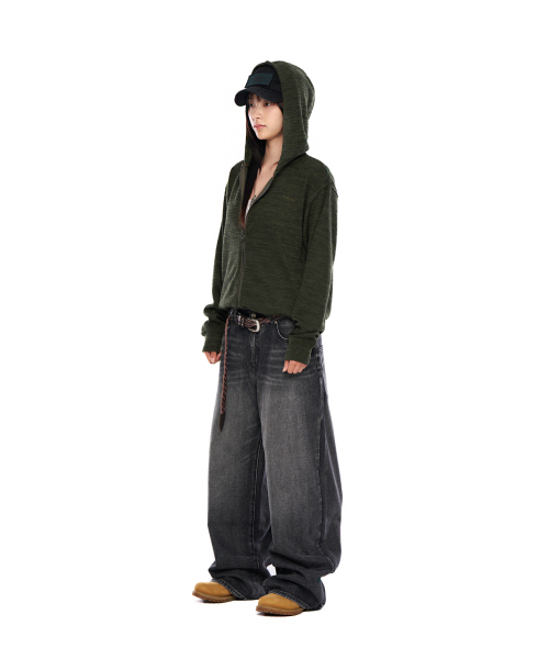 AAKAM（アーカム）の「Basic Knit Zip-Up Hoodie (Khaki)（パーカー・レディース・その他・1/2）」の8枚目の写真