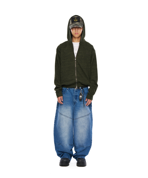AAKAM（アーカム）の「Basic Knit Zip-Up Hoodie (Khaki)（パーカー・レディース・その他・1/2）」の11枚目の写真