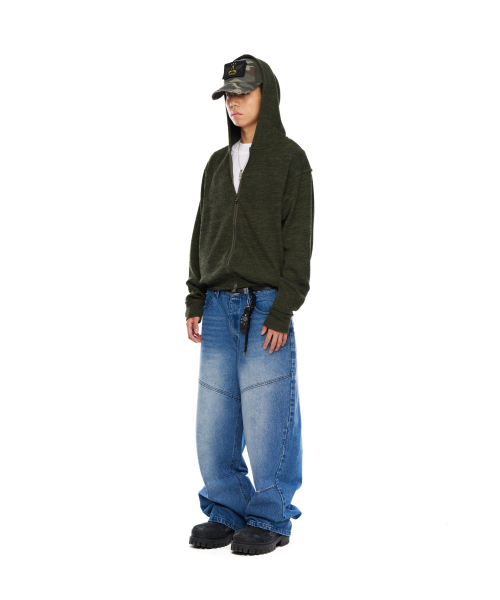 AAKAM（アーカム）の「Basic Knit Zip-Up Hoodie (Khaki)（パーカー・レディース・その他・1/2）」の5枚目の写真