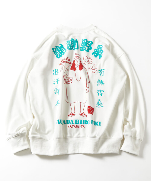FREAK'S STORE(フリークスストア)の「SAUVENIR/サウベニア 別注 オールナイト野良サウナ バックデザイン クルーネックスウェット(スウェット・メンズ・ブラック/グレー/ホワイト・SMALL/LARGE/#18/MEDIUM)」の2枚目の写真