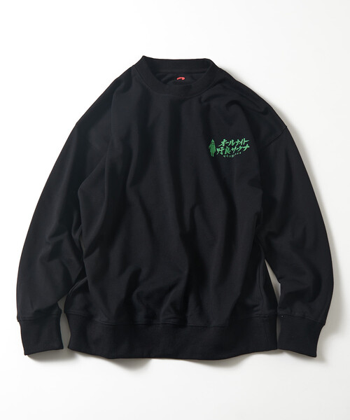 FREAK'S STORE(フリークスストア)の「SAUVENIR/サウベニア 別注 オールナイト野良サウナ バックデザイン クルーネックスウェット(スウェット・メンズ・ブラック/グレー/ホワイト・SMALL/LARGE/#18/MEDIUM)」の7枚目の写真