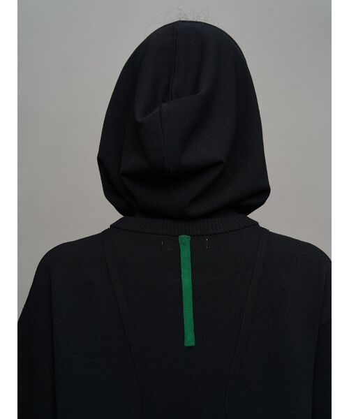 UN3D.（アンスリード）の「HOOD KNIT TENT OP / フードニットテントワンピース（ワンピース・レディース・ブラック/グレー・38/36）」の13枚目の写真