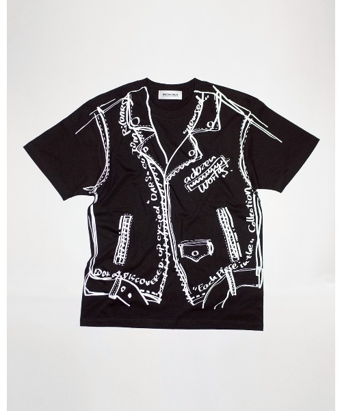 DISCOVERED(ディスカバード)の「Trompe-l’oeil Riders Printed T-shirt(Tシャツ/カットソー・メンズ・ホワイト/ブラック・FREE)」の2枚目の写真