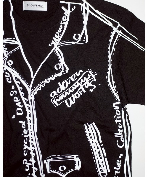 DISCOVERED(ディスカバード)の「Trompe-l’oeil Riders Printed T-shirt(Tシャツ/カットソー・メンズ・ホワイト/ブラック・FREE)」の5枚目の写真