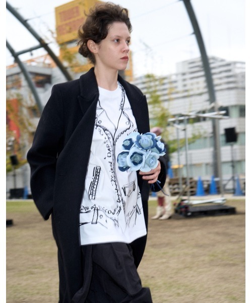 DISCOVERED(ディスカバード)の「Trompe-l’oeil Riders Printed T-shirt(Tシャツ/カットソー・メンズ・ホワイト/ブラック・FREE)」の13枚目の写真