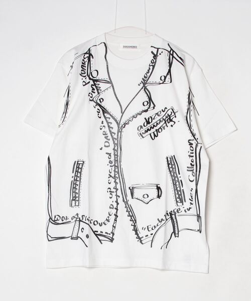 DISCOVERED(ディスカバード)の「Trompe-l’oeil Riders Printed T-shirt(Tシャツ/カットソー・メンズ・ホワイト/ブラック・FREE)」の17枚目の写真