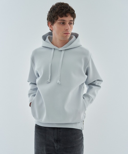 ESTNATION(エストネーション)の「ESTNATION / ミラノリブ サイドジップフーディー<ECOPET>(パーカー・メンズ・ライトグレー/ネイビー/ブラック・MEDIUM/LARGE/X-LARGE)」の8枚目の写真