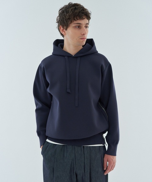 ESTNATION(エストネーション)の「ESTNATION / ミラノリブ サイドジップフーディー<ECOPET>(パーカー・メンズ・ライトグレー/ネイビー/ブラック・MEDIUM/LARGE/X-LARGE)」の4枚目の写真