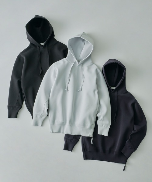 ESTNATION(エストネーション)の「ESTNATION / ミラノリブ サイドジップフーディー<ECOPET>(パーカー・メンズ・ライトグレー/ネイビー/ブラック・MEDIUM/LARGE/X-LARGE)」の6枚目の写真