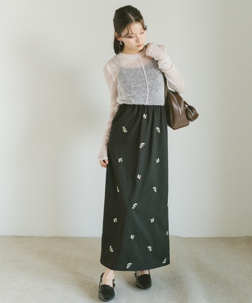 VANNIE U(ヴァニーユー)の「ベーシックシアーコンパクトトップス(ニット/セーター・レディース・オフホワイト/ピンク/ネイビー・FREE)」の18枚目の写真