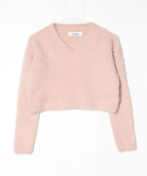 .KOM(ドットコム)の「A'GEM/9 × .kom 『.KOMZ/ドットケーオーエムゼット』Y2K Fluffy Feather Knit Top/Y2K ふわふわフェザーニットトップス(ニット/セーター・レディース・ホワイト/ピンク/ブラック/グレー・FREE)」の18枚目の写真