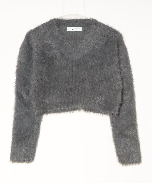 .KOM(ドットコム)の「A'GEM/9 × .kom 『.KOMZ/ドットケーオーエムゼット』Y2K Fluffy Feather Knit Top/Y2K ふわふわフェザーニットトップス(ニット/セーター・レディース・ホワイト/ピンク/ブラック/グレー・FREE)」の20枚目の写真