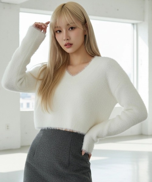 POMMEd'amour/ニット A'GEM/9 × .kom 『.KOMZ/ドットケーオーエムゼット』Y2K Fluffy