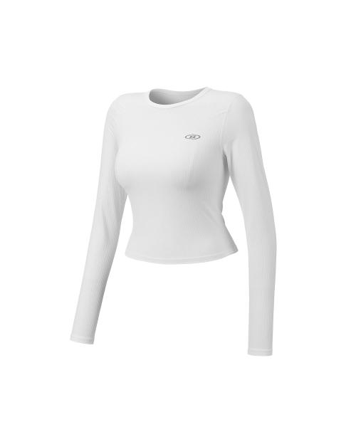 BORN TO WIN（ボーントゥウィン）の「W FITNESS RIBBED LONG SLEEVE [WHITE]（Tシャツ/カットソー・レディース・その他・1/2/3）」の2枚目の写真