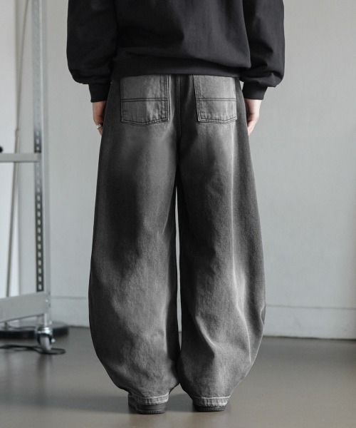 NO NEED(ノーニード)の「【EZKATON】Mist Ballon wide denim pants/MMLP6920(デニムパンツ・メンズ・グレー・LL/L/M/S)」の2枚目の写真