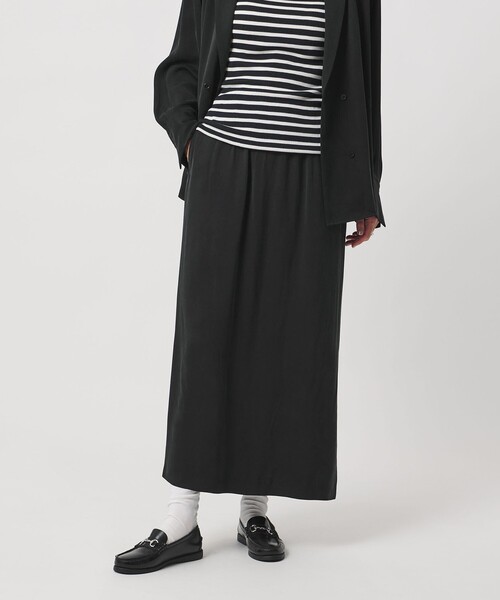 UNITED ARROWS(ユナイテッドアローズ)の「ドロスト イージー タイトスカート(スカート・レディース・オフホワイト/ブラック・38/36)」の2枚目の写真