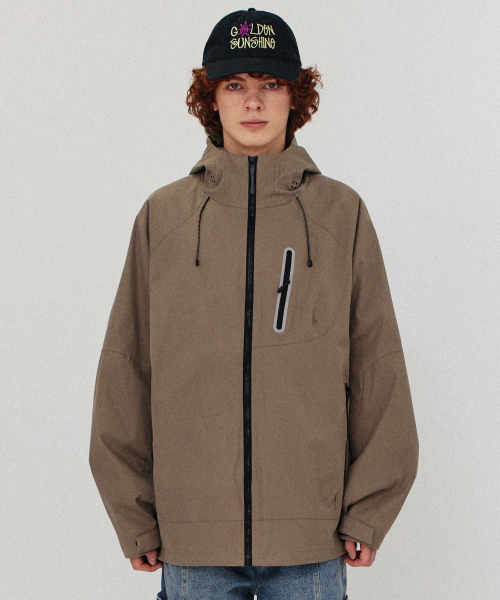 Windbreak hood jacket_Beige
