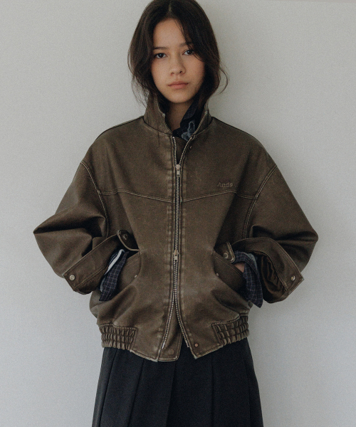 ANDNEEDS(アンドニーズ)の「Norman vintage leather blouson (brown)(ブルゾン・レディース・その他・FREE)」の1枚目の写真