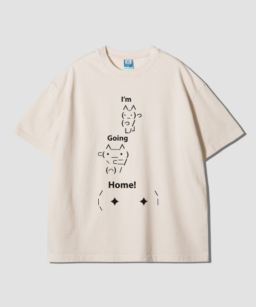 GRANFINNY(グランフィニ)の「アムゴーイングホーム オーバーサイズ 半袖Tシャツ-ナチュラルコットン(Tシャツ/カットソー・レディース・その他・LARGE/X-LARGE)」の1枚目の写真