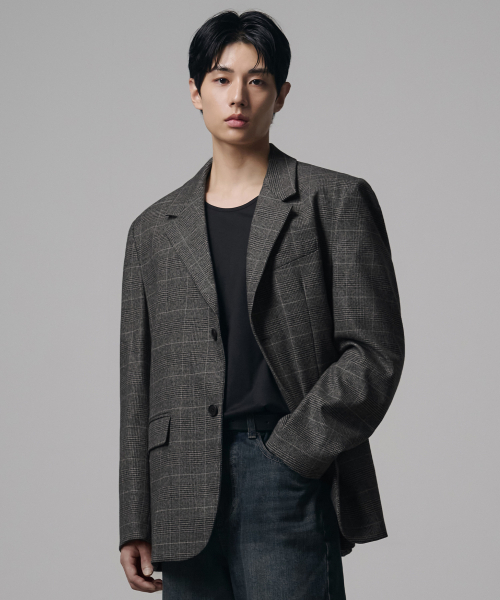 DRAW FIT(ドローフィット)の「オーバーサイズモダンチェックブレザー(テーラードジャケット・メンズ・その他・LARGE/MEDIUM/X-LARGE)」の1枚目の写真