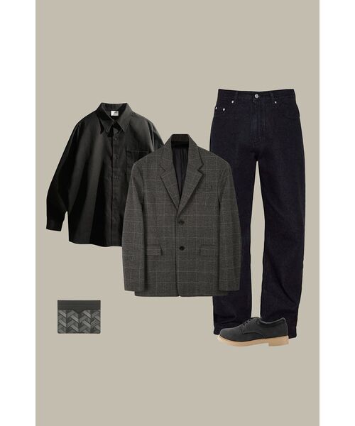 DRAW FIT(ドローフィット)の「オーバーサイズモダンチェックブレザー(テーラードジャケット・メンズ・その他・LARGE/MEDIUM/X-LARGE)」の3枚目の写真