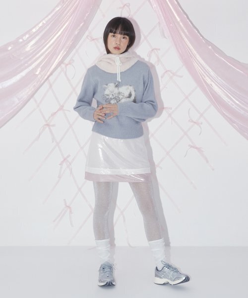 MARGARIN FINGERS(マーガリンフィンガース)の「SEQUINED LOW MINI SKIRT (WHITE PINK)(スカート・レディース・その他・MEDIUM/SMALL)」の1枚目の写真
