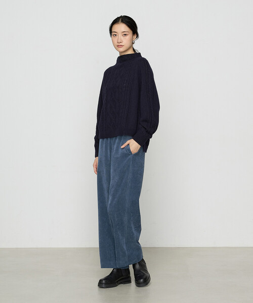 Gabardine K.T(ギャバジンケーティー)の「【一部店舗限定】〔 +サイズ 〕 ウールタムヤーン マシュマロニット(ニット/セーター・レディース・ライトグレー・13号)」の4枚目の写真