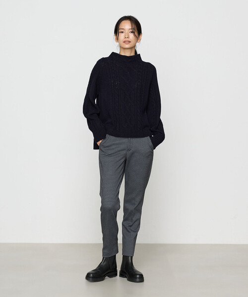 Gabardine K.T(ギャバジンケーティー)の「【一部店舗限定】〔 +サイズ 〕 ウールタムヤーン マシュマロニット(ニット/セーター・レディース・ライトグレー・13号)」の5枚目の写真