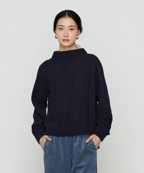 Gabardine K.T(ギャバジンケーティー)の「【一部店舗限定】〔 +サイズ 〕 ウールタムヤーン マシュマロニット(ニット/セーター・レディース・ライトグレー・13号)」の7枚目の写真