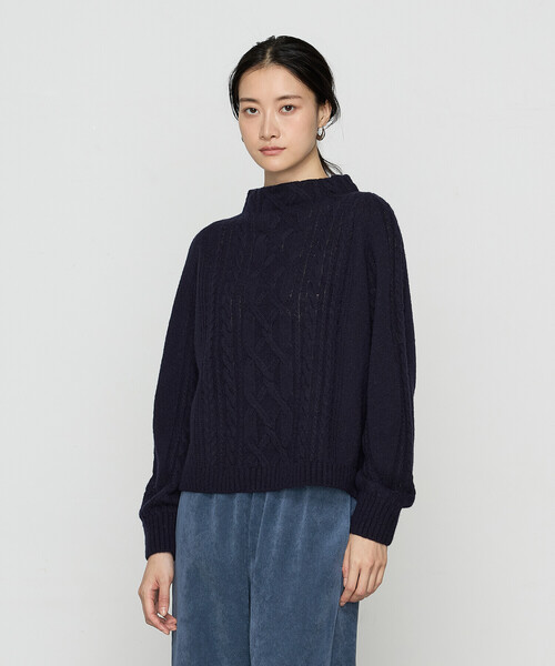 Gabardine K.T(ギャバジンケーティー)の「【一部店舗限定】〔 +サイズ 〕 ウールタムヤーン マシュマロニット(ニット/セーター・レディース・ライトグレー・13号)」の8枚目の写真