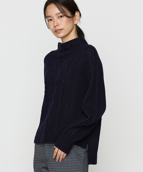 Gabardine K.T(ギャバジンケーティー)の「【一部店舗限定】〔 +サイズ 〕 ウールタムヤーン マシュマロニット(ニット/セーター・レディース・ライトグレー・13号)」の9枚目の写真