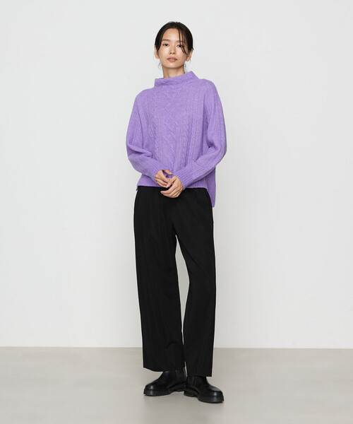 Gabardine K.T(ギャバジンケーティー)の「【一部店舗限定】〔 +サイズ 〕 ウールタムヤーン マシュマロニット(ニット/セーター・レディース・ライトグレー・13号)」の10枚目の写真