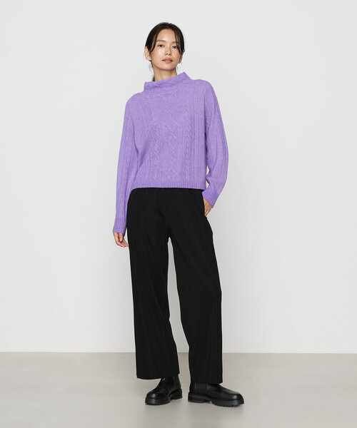Gabardine K.T(ギャバジンケーティー)の「【一部店舗限定】〔 +サイズ 〕 ウールタムヤーン マシュマロニット(ニット/セーター・レディース・ライトグレー・13号)」の11枚目の写真