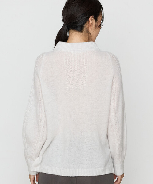 Gabardine K.T(ギャバジンケーティー)の「【一部店舗限定】〔 +サイズ 〕 ウールタムヤーン マシュマロニット(ニット/セーター・レディース・ライトグレー・13号)」の15枚目の写真