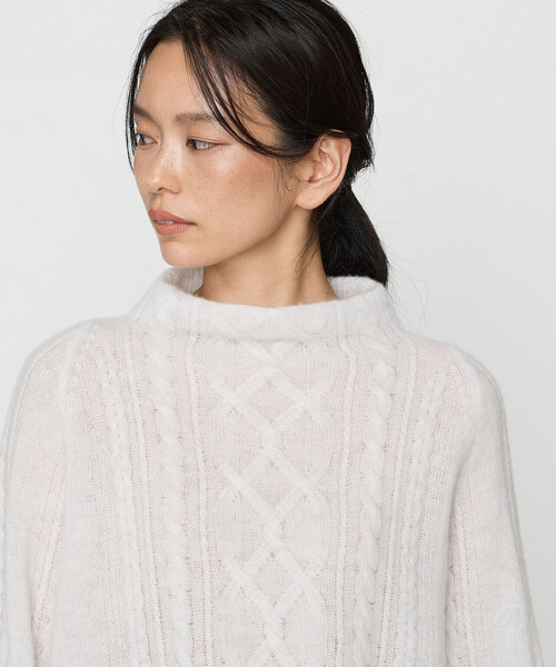 Gabardine K.T(ギャバジンケーティー)の「【一部店舗限定】〔 +サイズ 〕 ウールタムヤーン マシュマロニット(ニット/セーター・レディース・ライトグレー・13号)」の16枚目の写真