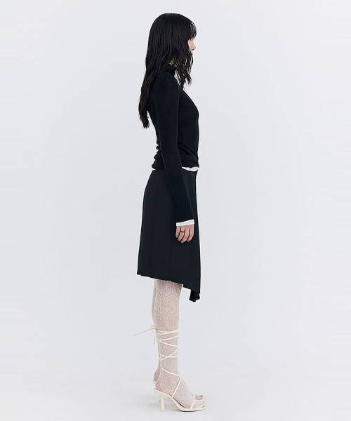 WNDERKAMMER(ブンダーカンマー)の「Knit Rib Half Turtleneck T-shirt_Black(Tシャツ/カットソー・レディース・その他・SMALL/MEDIUM)」の4枚目の写真