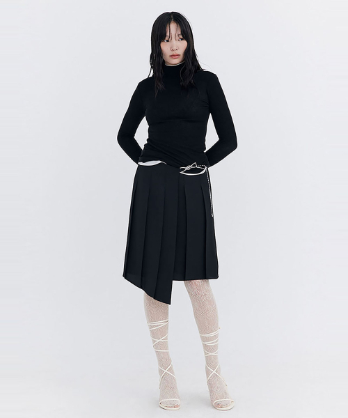 WNDERKAMMER(ブンダーカンマー)の「Knit Rib Half Turtleneck T-shirt_Black(Tシャツ/カットソー・レディース・その他・SMALL/MEDIUM)」の5枚目の写真