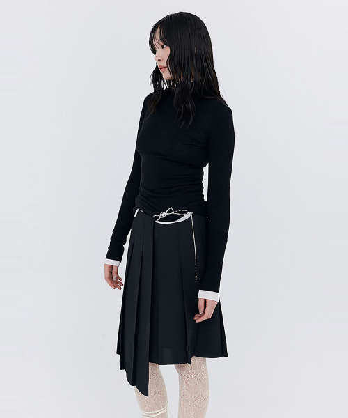 WNDERKAMMER(ブンダーカンマー)の「Knit Rib Half Turtleneck T-shirt_Black(Tシャツ/カットソー・レディース・その他・SMALL/MEDIUM)」の7枚目の写真