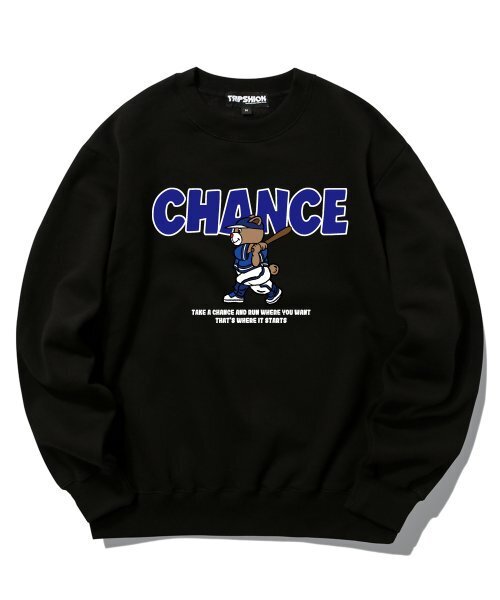 TRIPSHION(トリップション)の「ベースボールベアグラフィック クルーネック - ブラック(スウェット・メンズ・その他・LARGE/MEDIUM/X-LARGE)」の1枚目の写真
