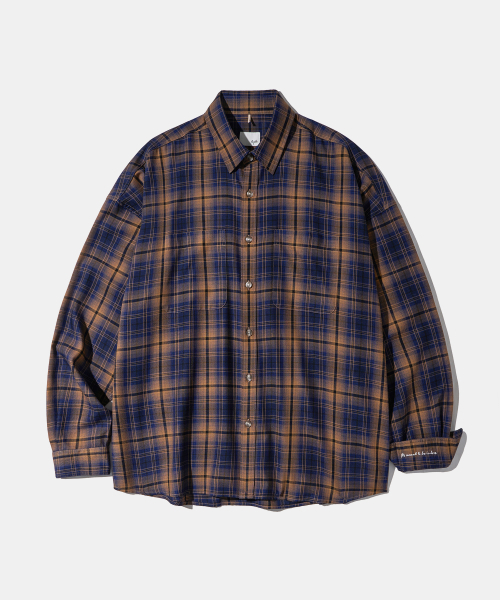 Diamond Layla(ダイアモンドレイラ)の「Layered Camel Navy Mood Check Shirt S165(シャツ/ブラウス・レディース・その他・SMALL/MEDIUM)」の1枚目の写真