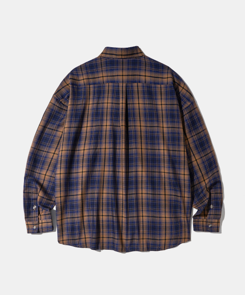 Diamond Layla(ダイアモンドレイラ)の「Layered Camel Navy Mood Check Shirt S165(シャツ/ブラウス・レディース・その他・SMALL/MEDIUM)」の2枚目の写真