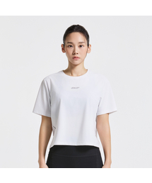 レディース エアリーベント アクティブ クロップTシャツ ホワイト