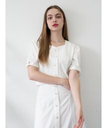 BIBYSEOB（バイバイソプ）の「Stitched blouse white [T22]（シャツ/ブラウス）」